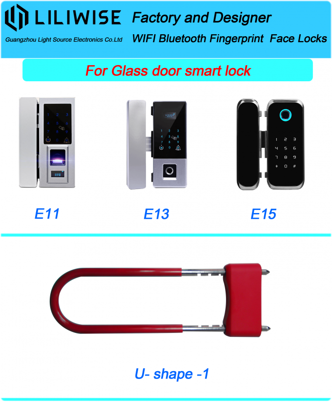 Khóa cửa kính thông minh WiFi Ứng dụng Bluetooth Truy cập sinh trắc học điện tử 1