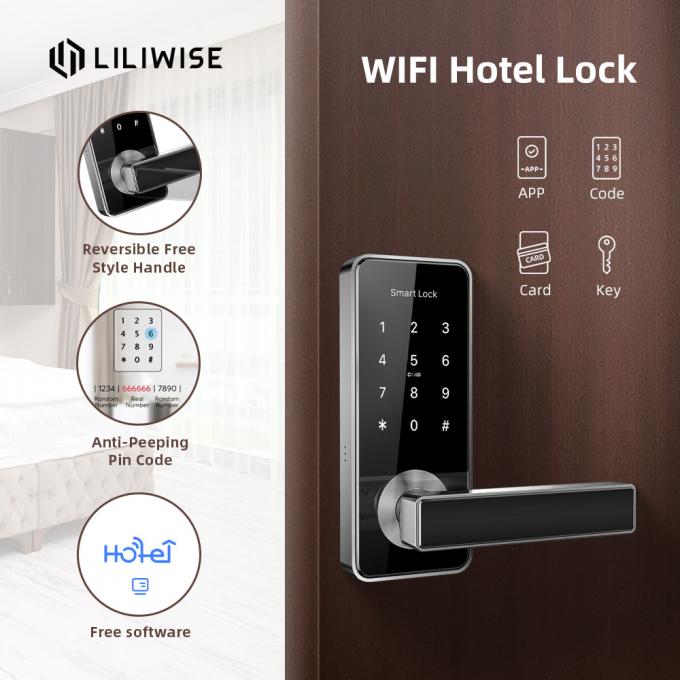 RFID Wifi Khóa cửa khách sạn Tay nắm cửa điện tử Hệ thống khóa cửa khách sạn thông minh 3