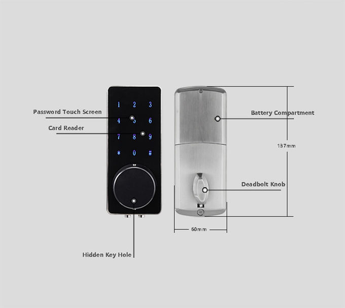 APP Điều khiển Khóa cửa trước từ xa, Khóa cửa tự khóa thông minh Bluetooth 3