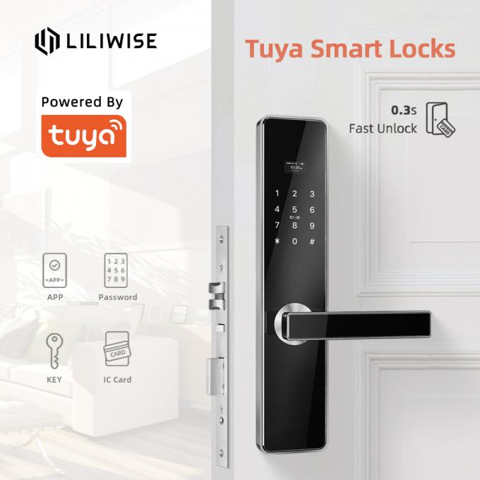 Wifi Tuya Smart Khóa cửa điện tử Mã khóa Thẻ khóa 0