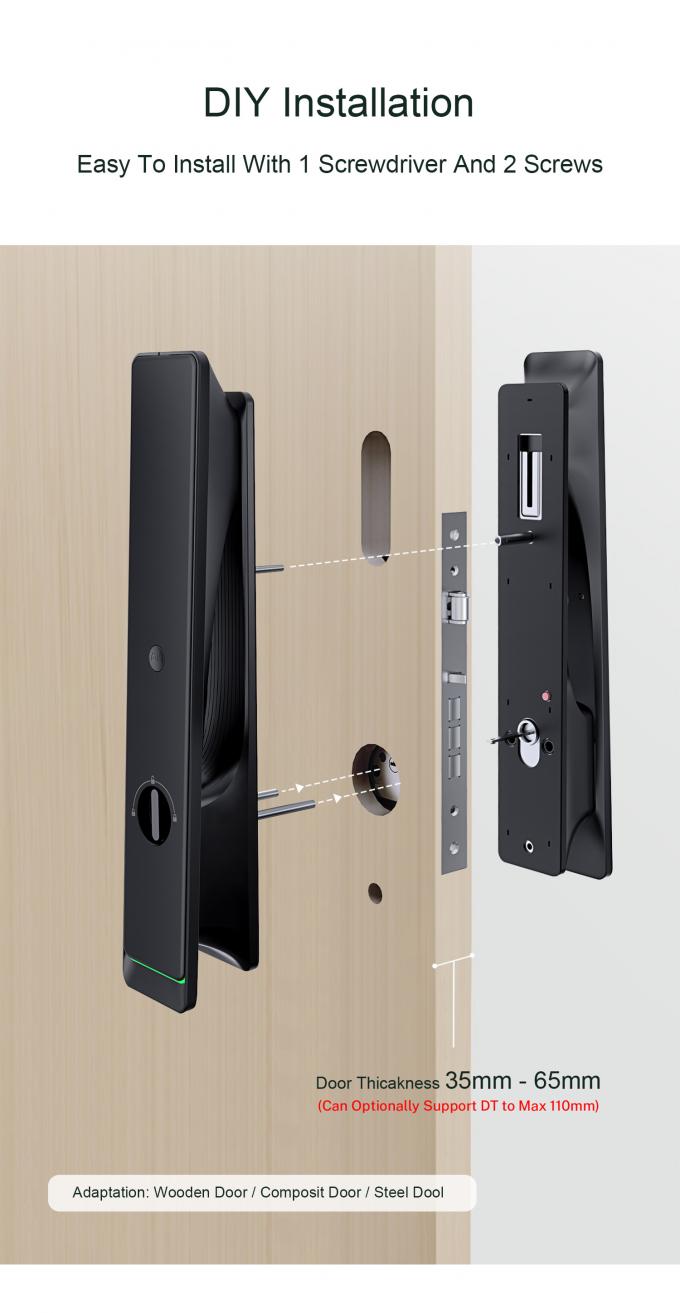 Liliwise Tuya Ttlock Cerraduras Electrices Wifi Dấu v&acirc;n tay M&aacute;y ảnh kỹ thuật số Kh&oacute;a cửa th&ocirc;ng minh với m&aacute;y ảnh 10