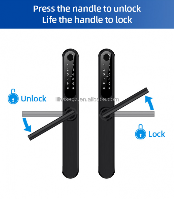 Liliwise Waterproof Alexa Aluminium Steel Ip66 Smart Door Lock Fingerprint Cerradura Electronica Ttlock Smart Locks With Wifi 10