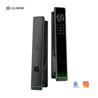 Liliwise 2025 Điện tử Đài khóa cửa thông minh màu đen ngoài trời Tuya Tt Camera Smart Lock With Ble Fingerprint Camera Waterproof