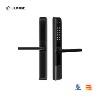 Liliwise Waterproof Tuya APP WiFi BLE Fingerprint Smart Lock Slim Door Lock cho hồ sơ hẹp Cửa nhôm Cửa gỗ