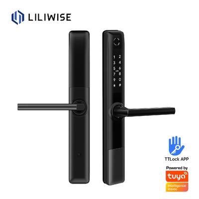 Liliwise Kiểm phòng nước bằng thép không gỉ Khóa cửa vân tay kỹ thuật số TTlock Khóa cửa thông minh BLE Wifi Slim Smart Lock