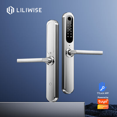 Liliwise tùy chỉnh an ninh điện tử chống nước Ip66 Digital Ttlock Tuya Wifi dấu vân tay trượt Slim Smart Door Lock