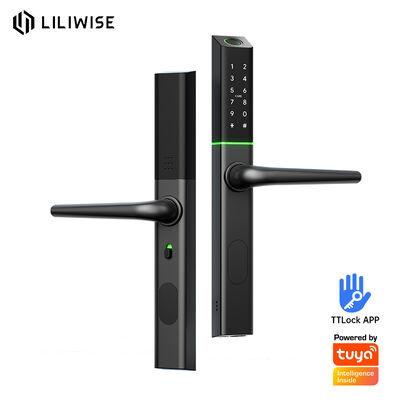 Liliwise Định vị xi lanh điều chỉnh Khóa thông minh siêu mỏng Nhựa nhôm Điện tử Khóa cửa thông minh cho 72mm 85mm 90mm 92mm