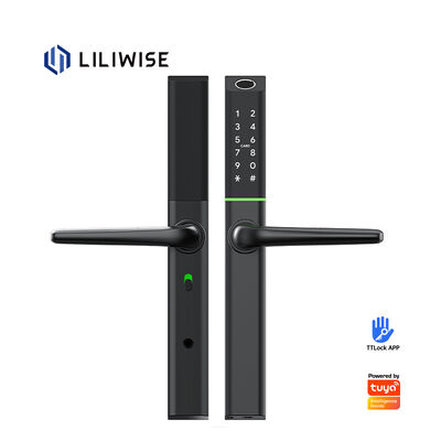 Liliwise Châu Âu Ultra-mỏng Wifi Điện tử Rfid Door Lock hẹp nhôm Tuya Smart Lock Mortise Slim Smart Door Lock