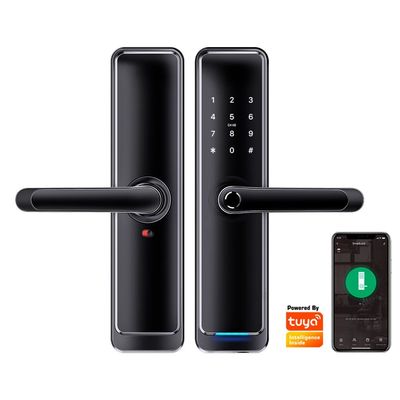 WiFi Sinh trắc học vân tay chính Bàn phím dây kỹ thuật số tự động Khóa cửa với ứng dụng Tuya
