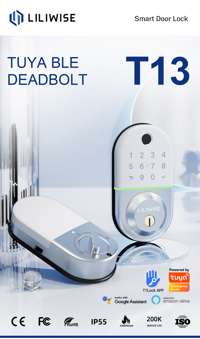 Khóa cửa kỹ thuật số Bluetooth Inteligente cho khách sạn căn hộ 0